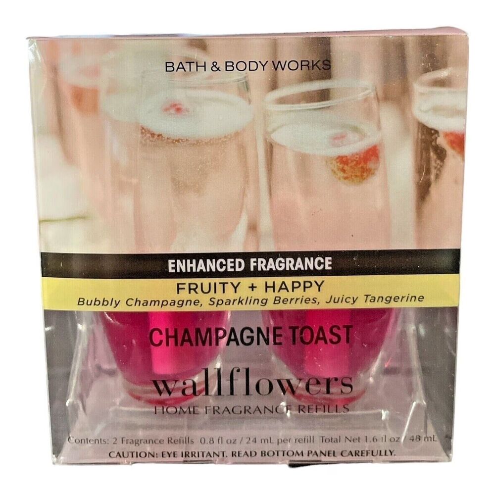Bath and Body Works CHAMPAGNE TOAST Wallflower Home Fragrance Refill X2